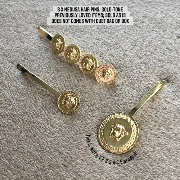 ✨2/$35✨ Hair: 3 x Medusa Hair Pins, Gold-tone 🛍 Bundle Me! - Picture 2 of 8